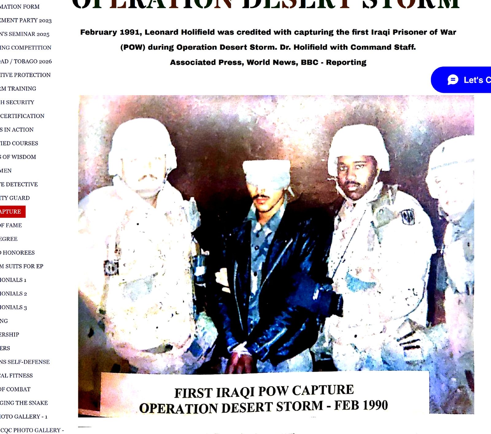 First Iraqi POW Capture — Operation Desert Storm