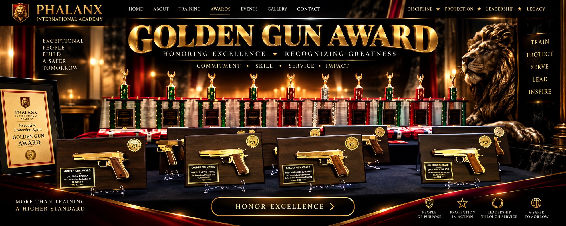Phalanx Golden Gun Award — Honoring Excellence, Recognizing Greatness