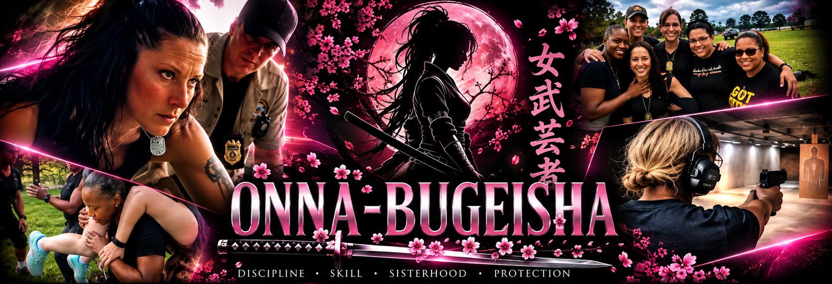 Onna-Bugeisha: Discipline, Skill, Sisterhood, Protection. Women training in protection, combatives and firearms.
