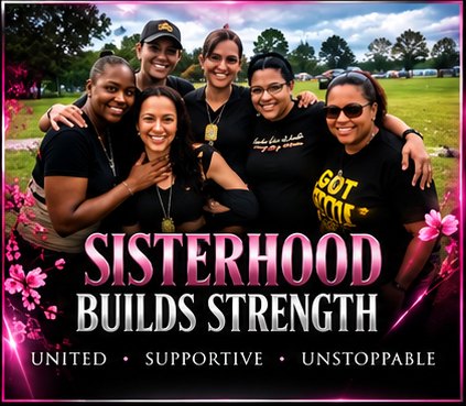 Sisterhood builds strength: united, supportive, unstoppable